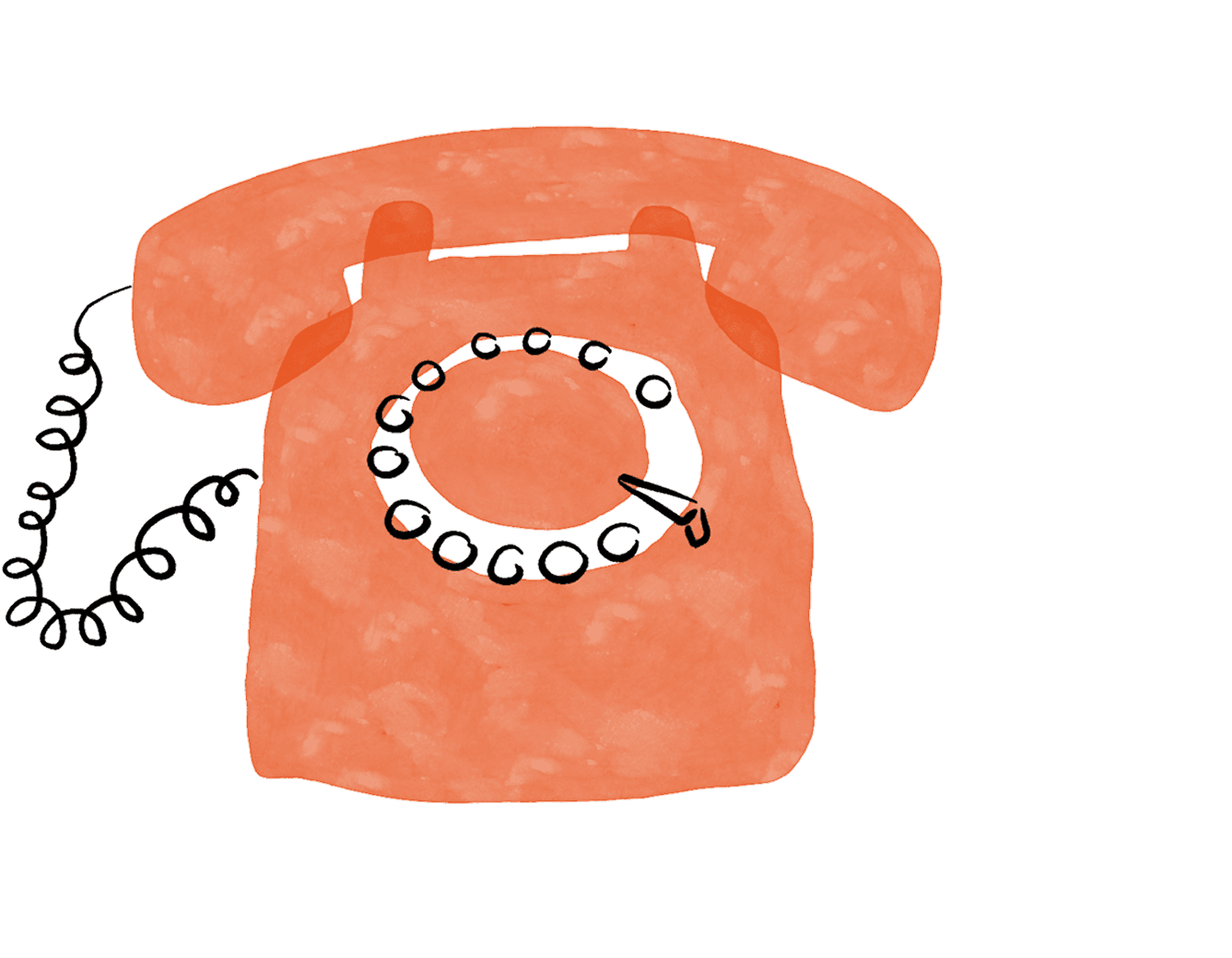 Illustration of a smartphone answering a call