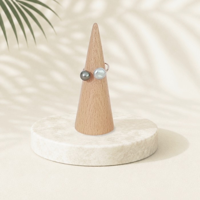Bague de créateur avec perle de Tahiti - collection Fine Jewelry