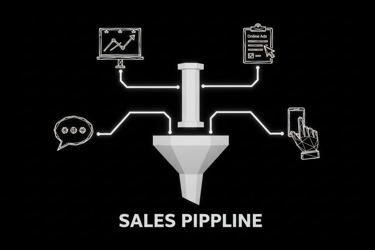 Lead generation workflow with ads, chat, and outreach