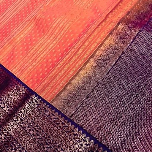 Grapefruit Orange Semi Kanchivaram Art Silk Saree