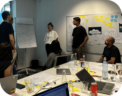 Workshop held in an office environment