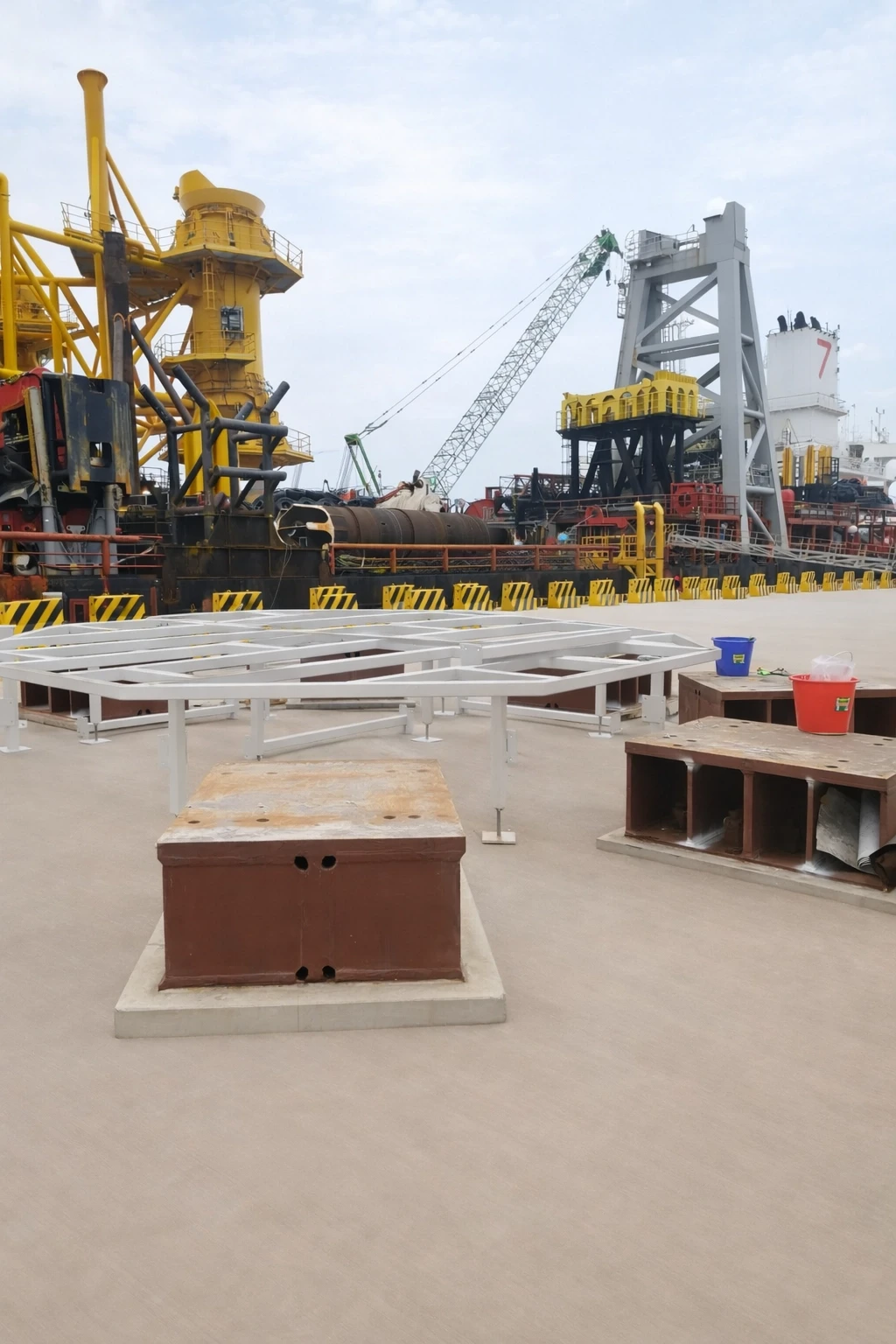 MUTAB frame installed on an offshore vessel deck.