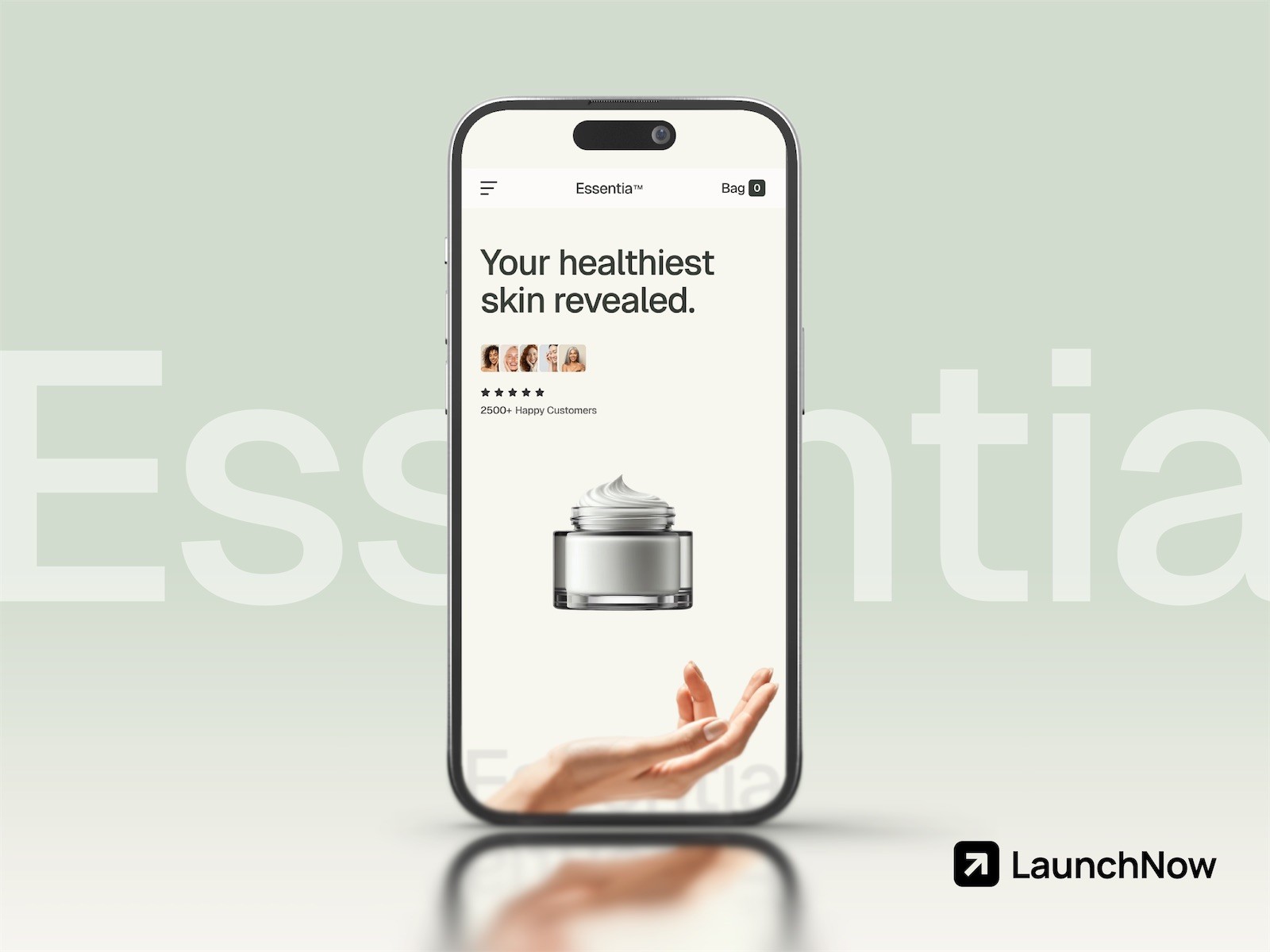 Essentia One Product Ecommerce Shopify Framer Template