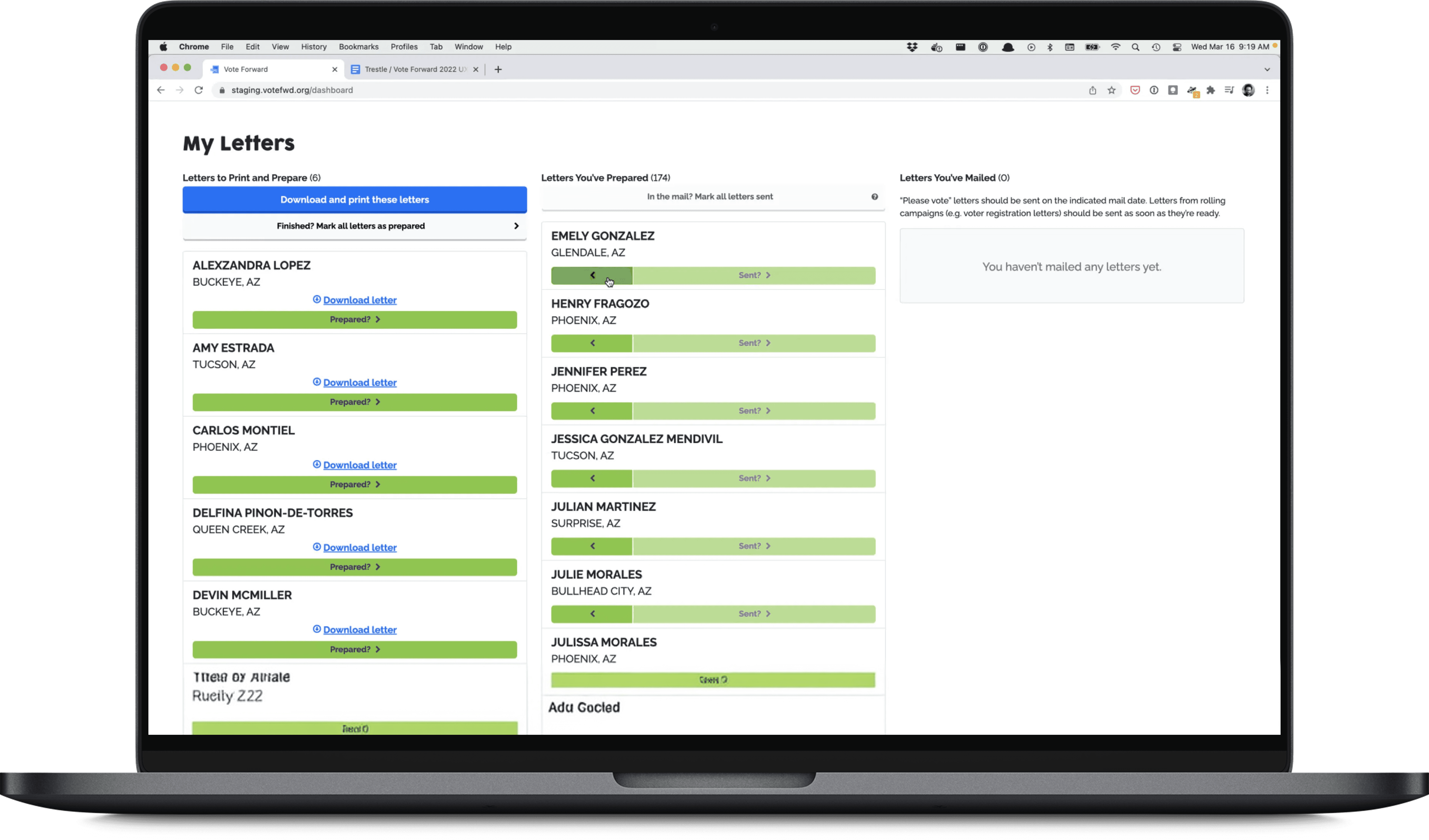 2022 Dashboard before improvements