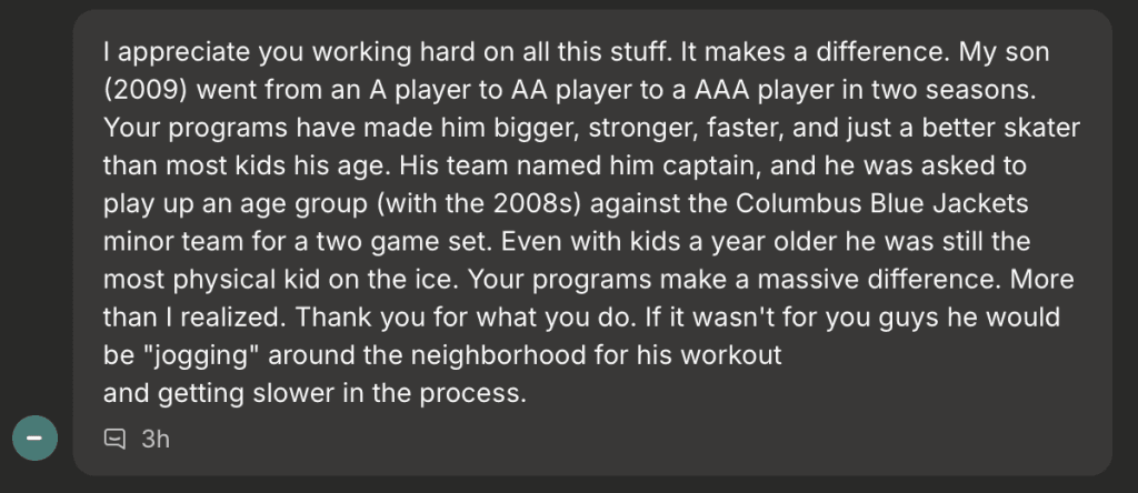 Parent testimonial: son went from A to AAA in two seasons