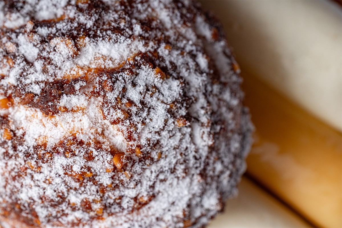 Photo macro d'une patisserie