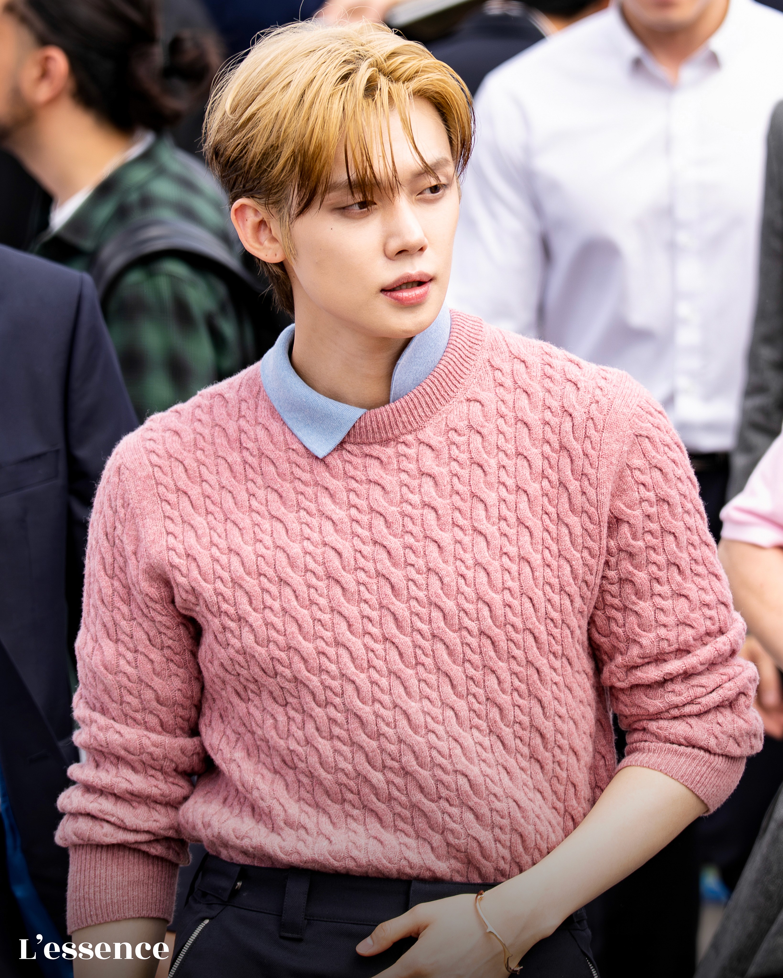 Yeonjun of TXT at the Louis Vuitton Men's Spring-Summer 2026 show at Paris Fashion Week.