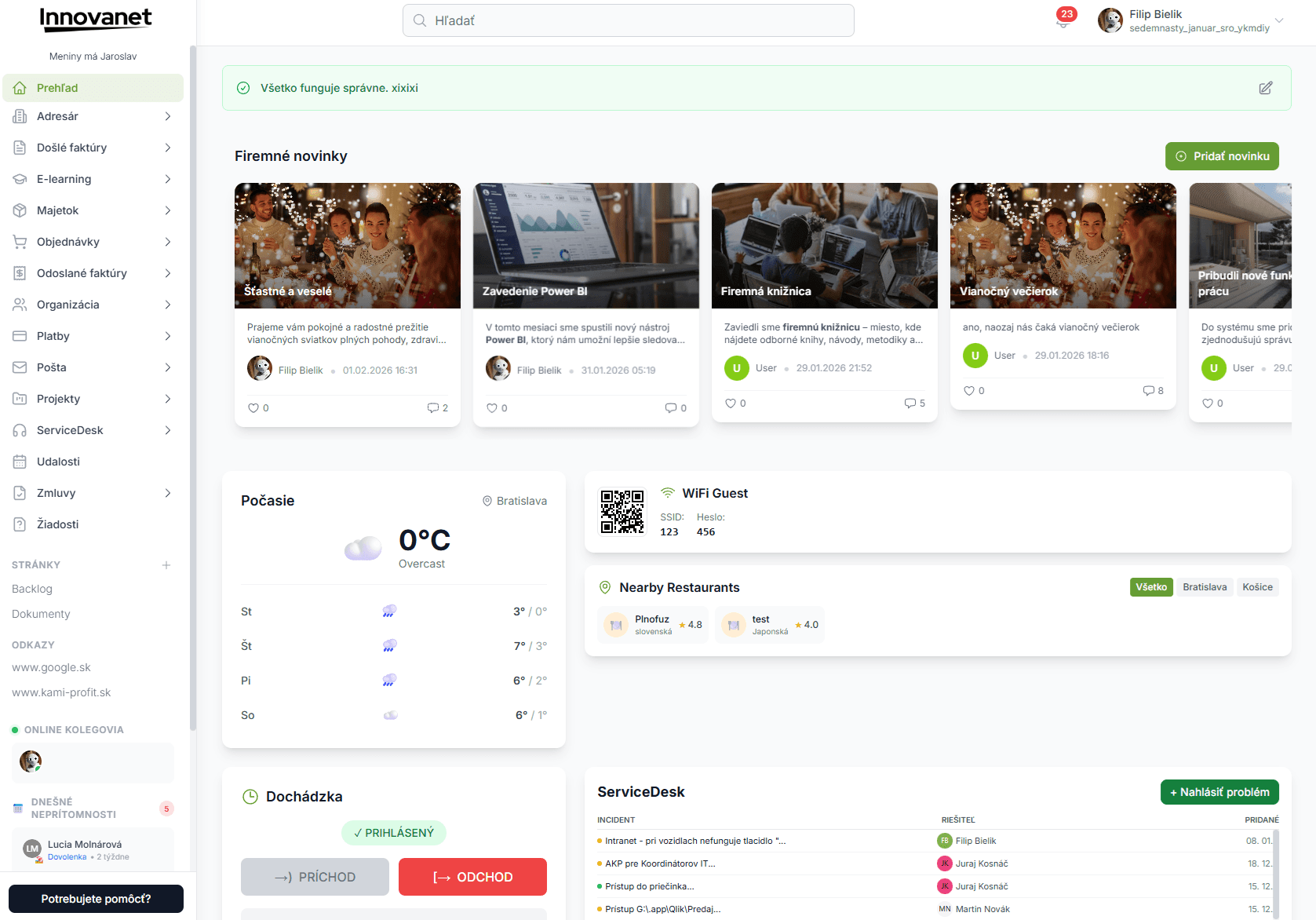 software dashboard image