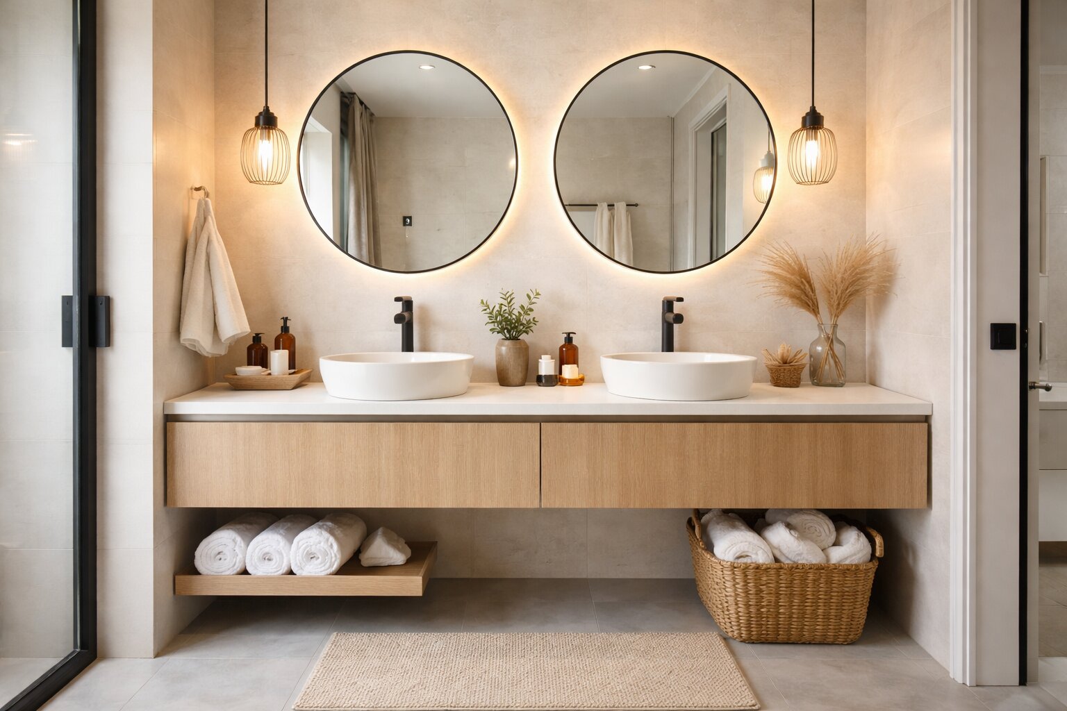 Airbnb bathroom mirrors