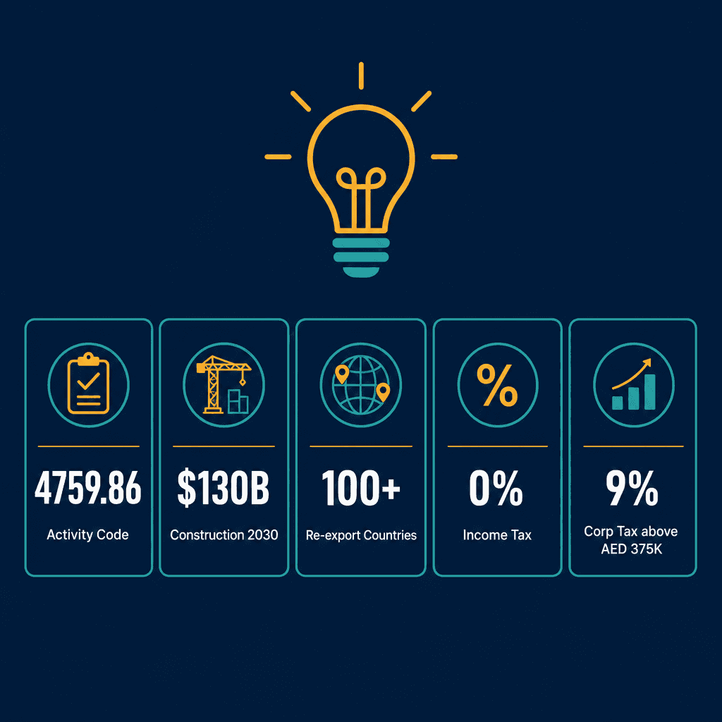 Infographic: Start a Light Fitting & Fixtures Trading Business in Dubai