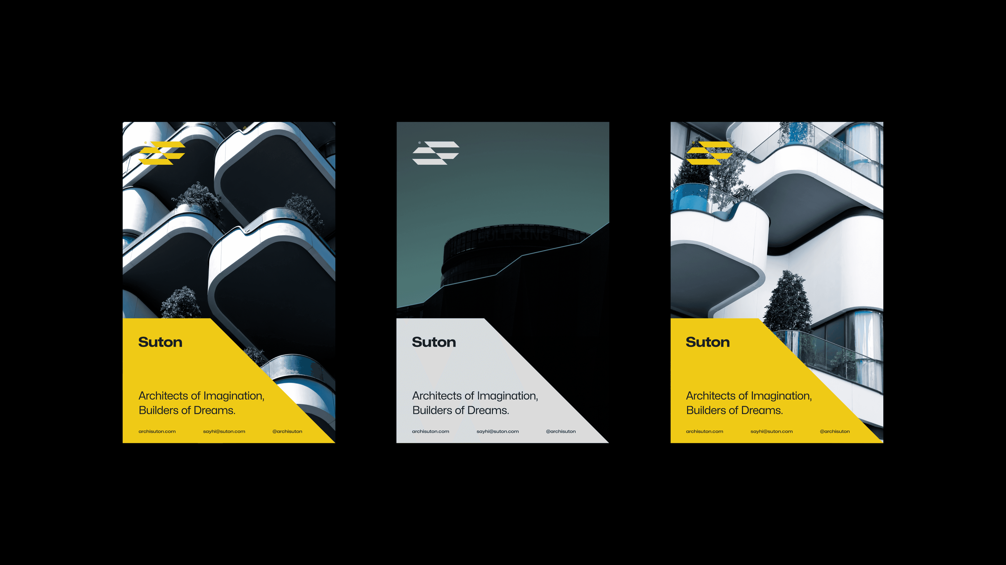 Suton Architecture Company Advertisements In Use 2D Presenation, Social Media Architecture Company Posts