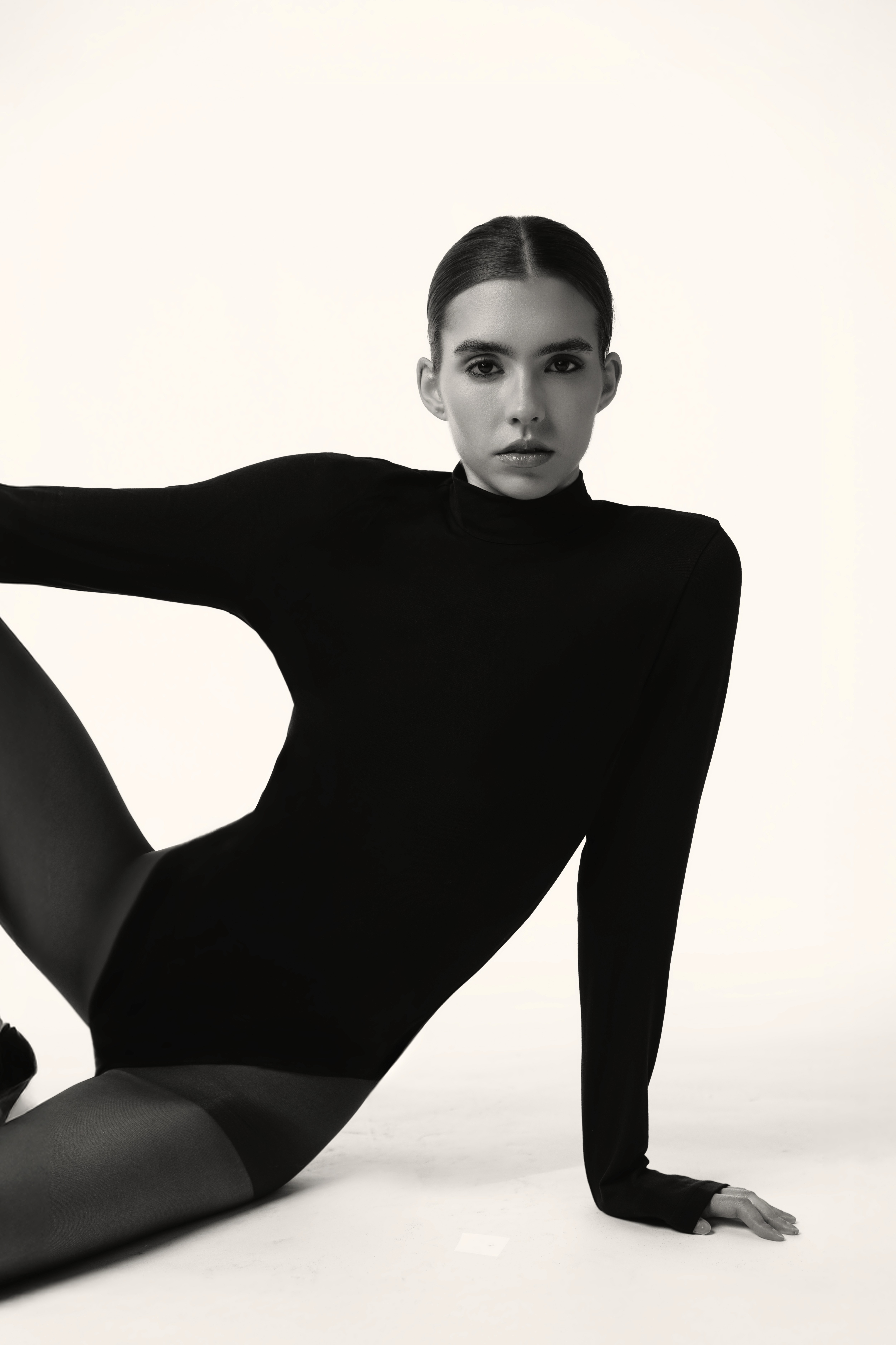 A black female model