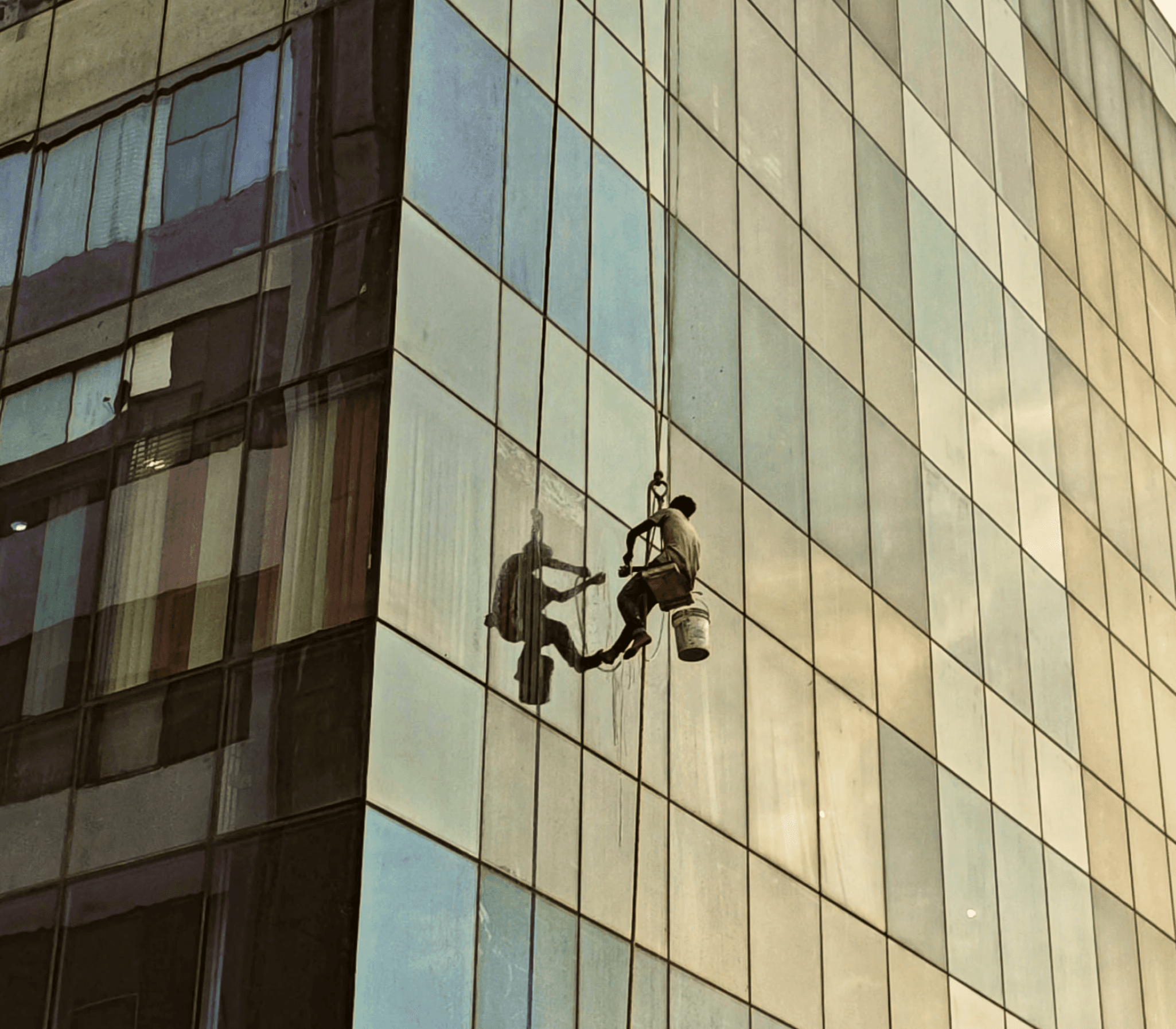 Photo of a window cleaner