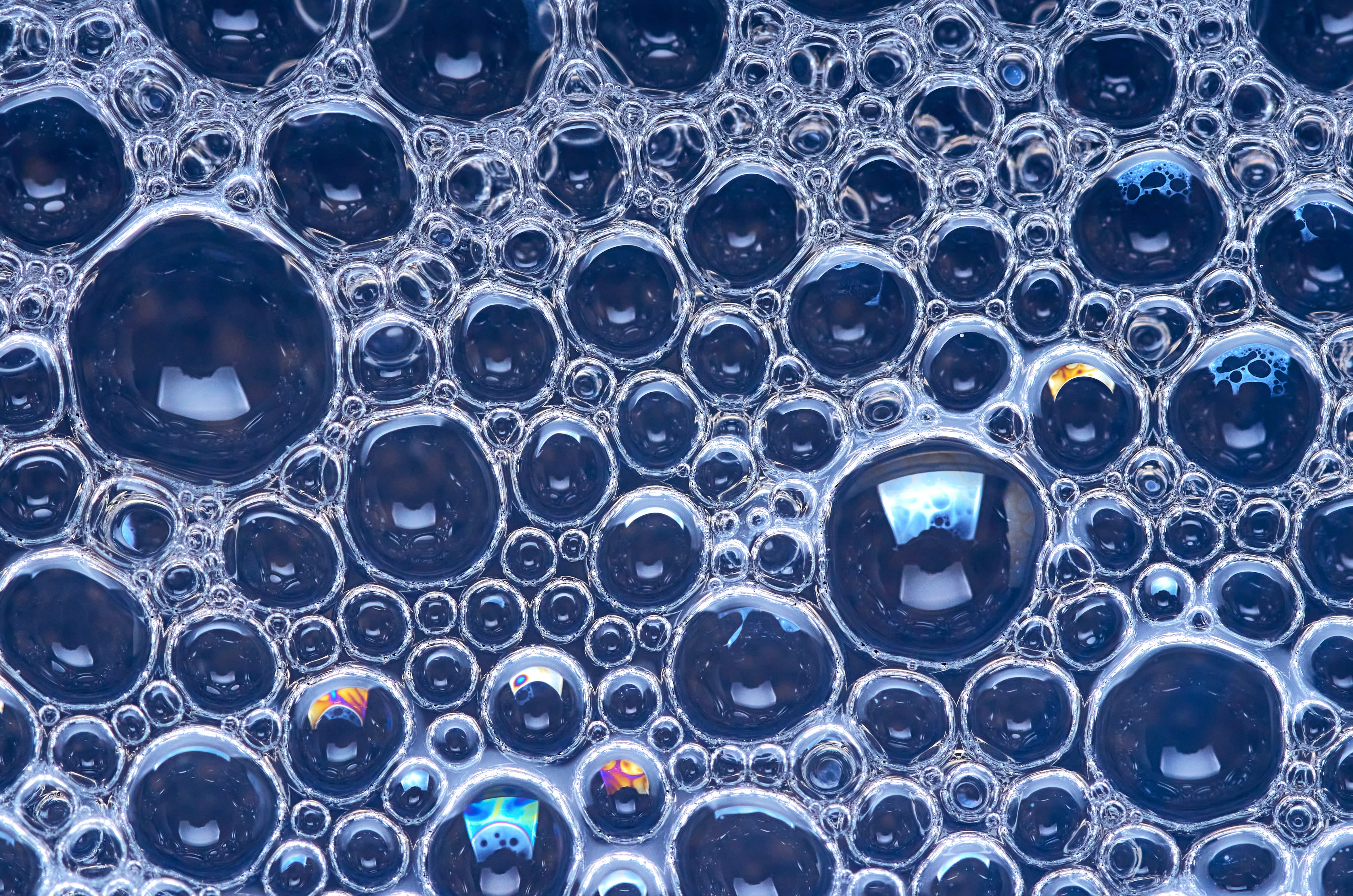 Close up of soap suds