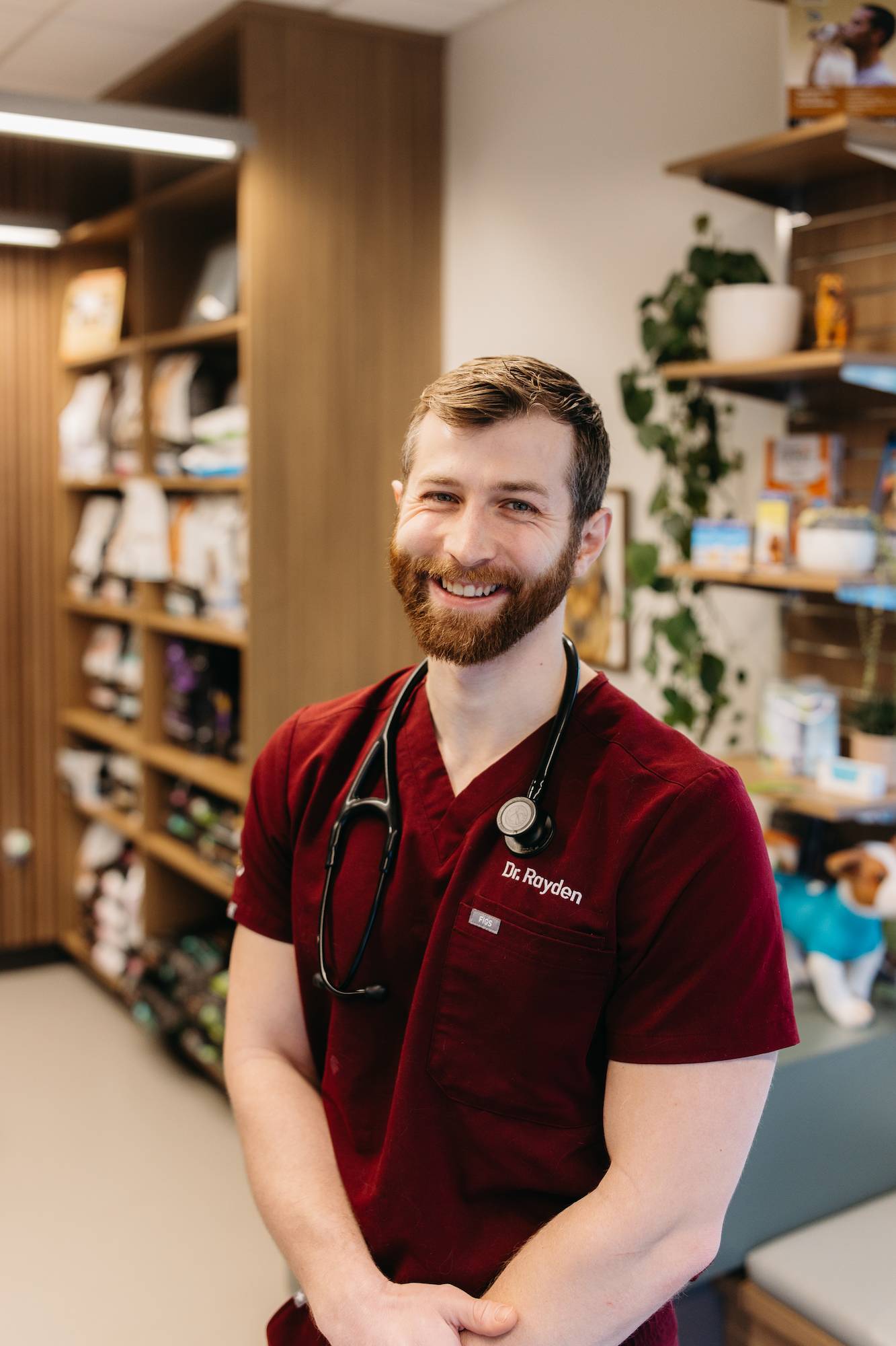 Portrait image of Dr Rayden Saunders at City Park Vet