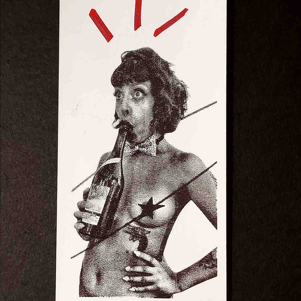 Carte de vœux de Carmen Maria Vega, burlesque.