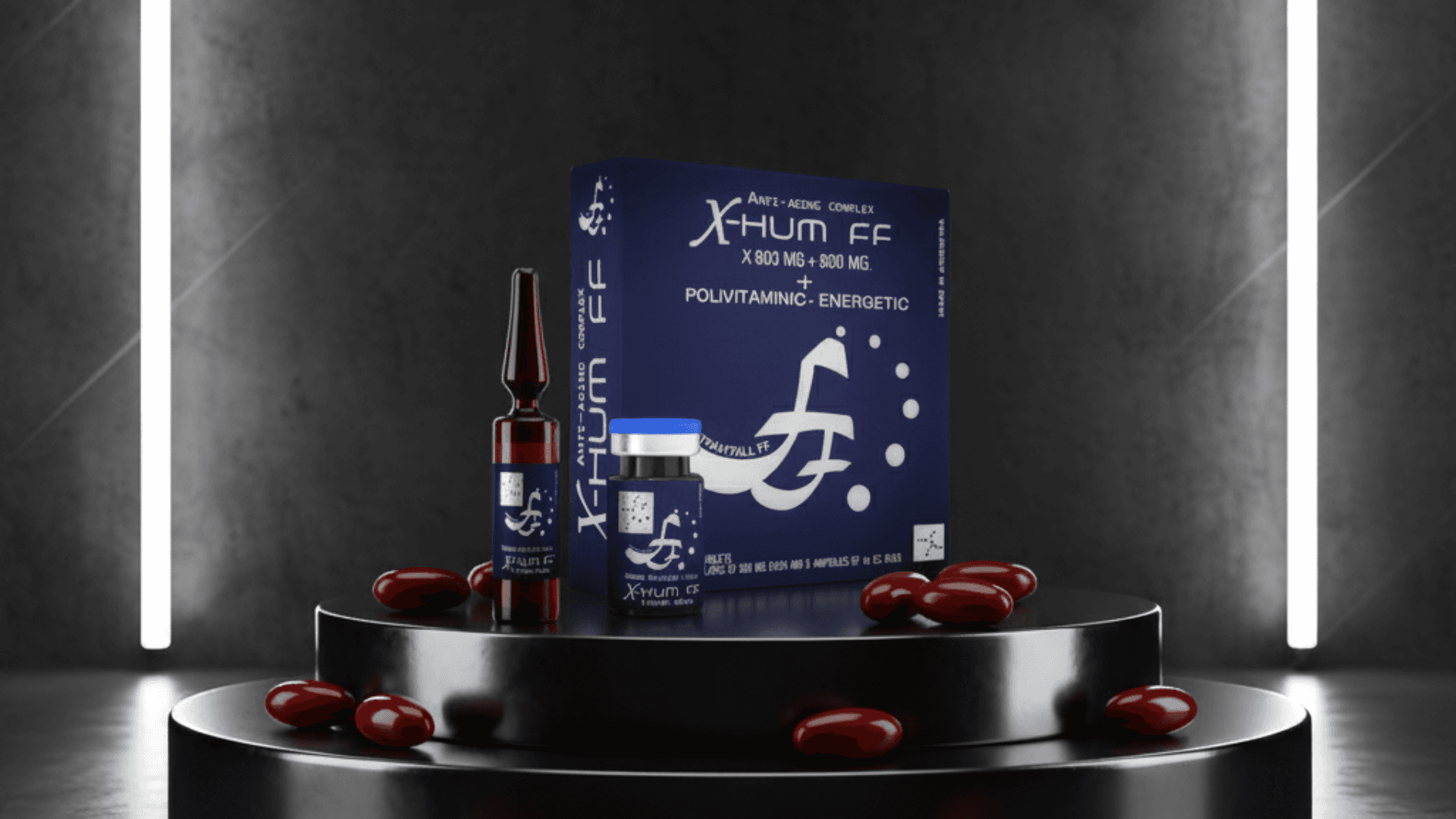 a group of lamps on a rock