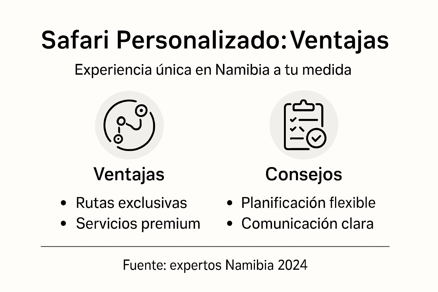 Infografía: descubre los beneficios de los safaris a medida y consejos clave para aprovecharlos al máximo