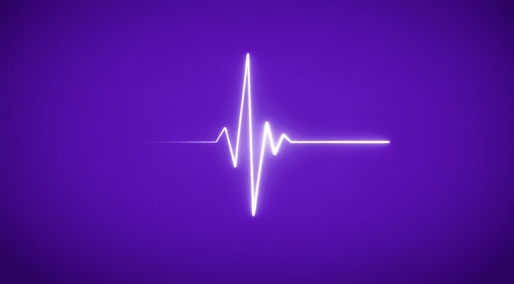 The GE HealthCare Every Role is Vital heartbeat monitor wave pattern on a purple background.