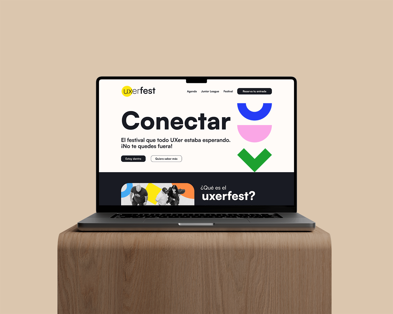 A laptop with Uxerfest Website