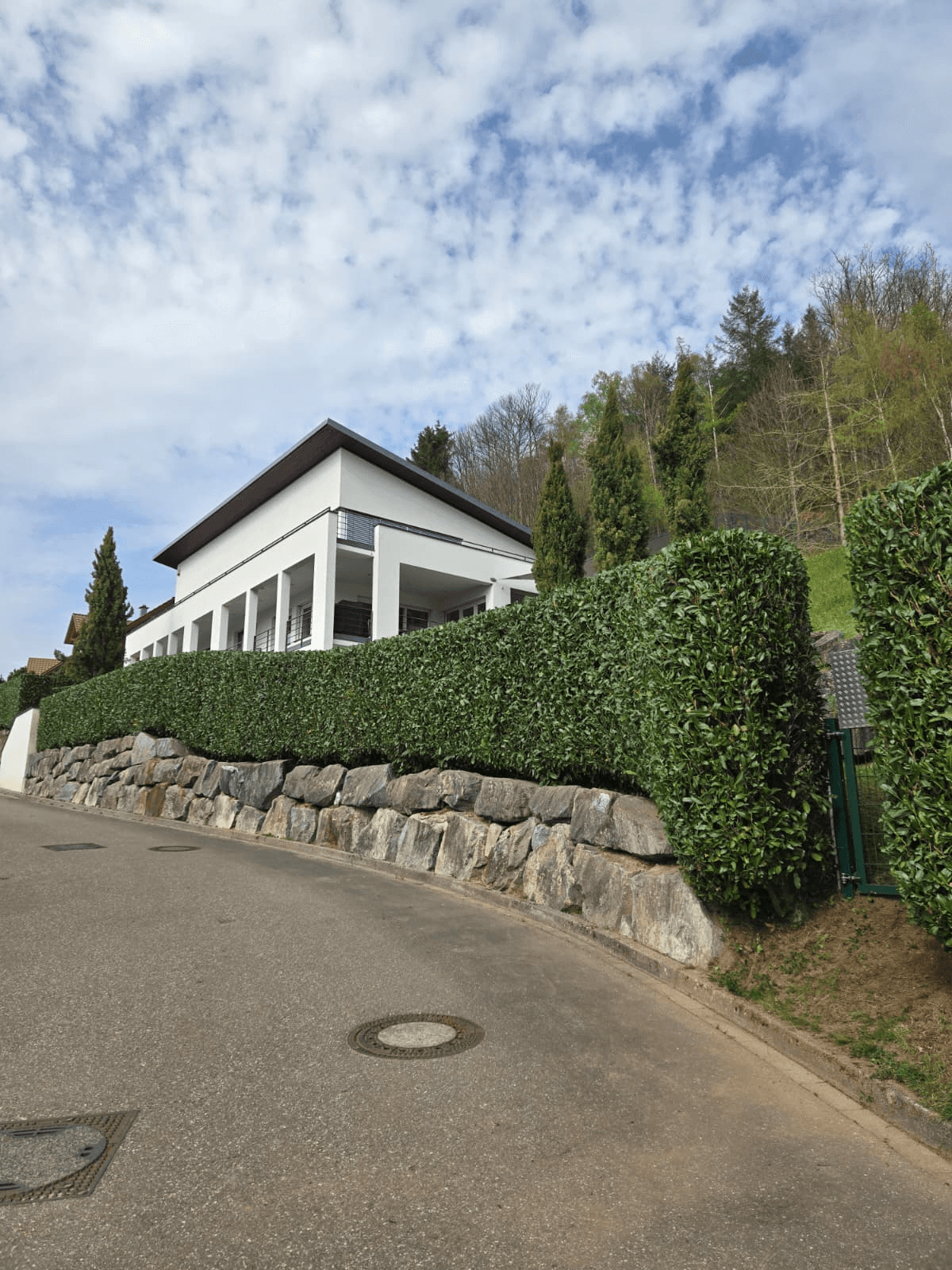 Professional road cyclist riding at the front of a group on a forest road wearing a turquoise racing kit.