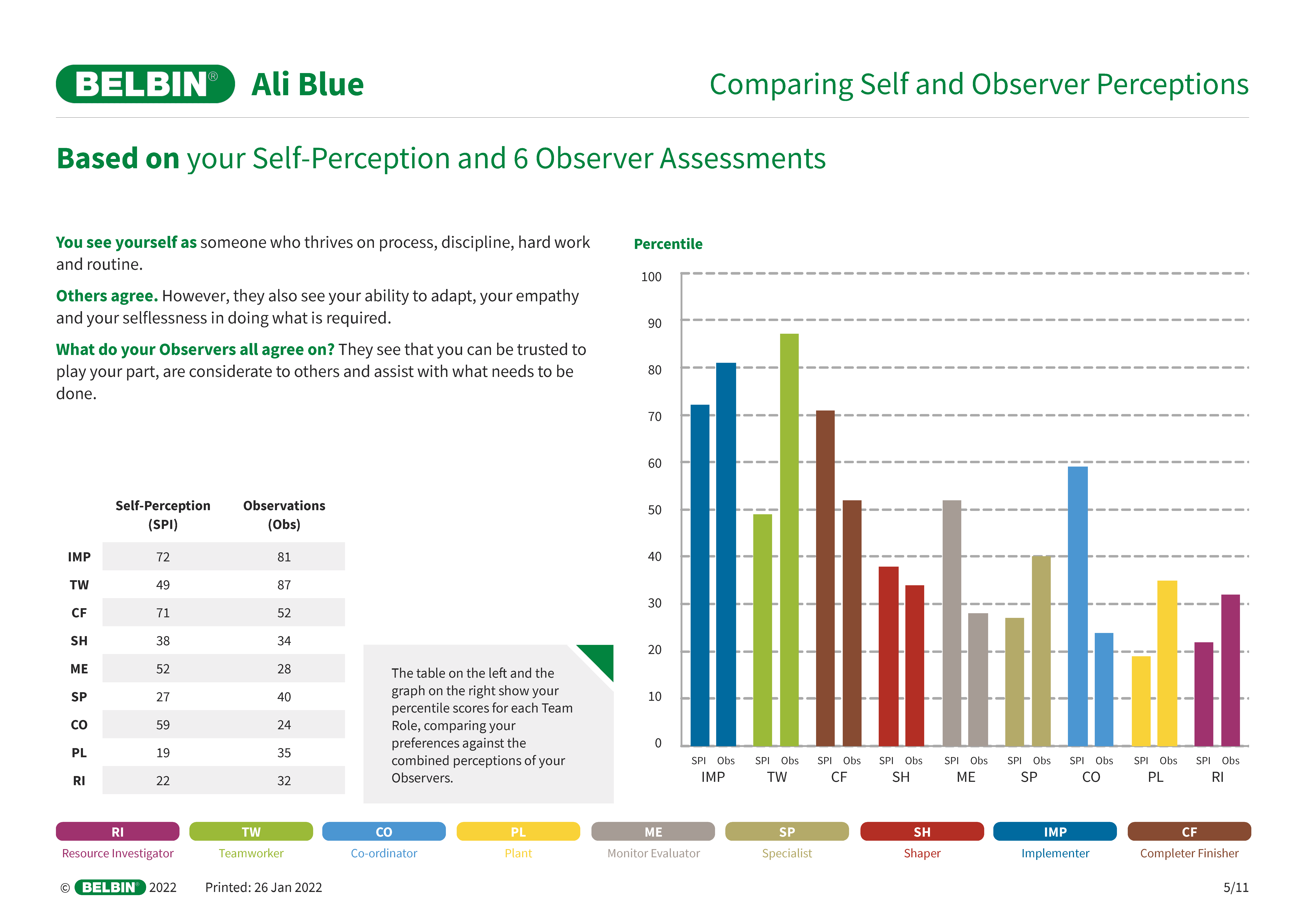 Belbin Team Roles Individual Report Example