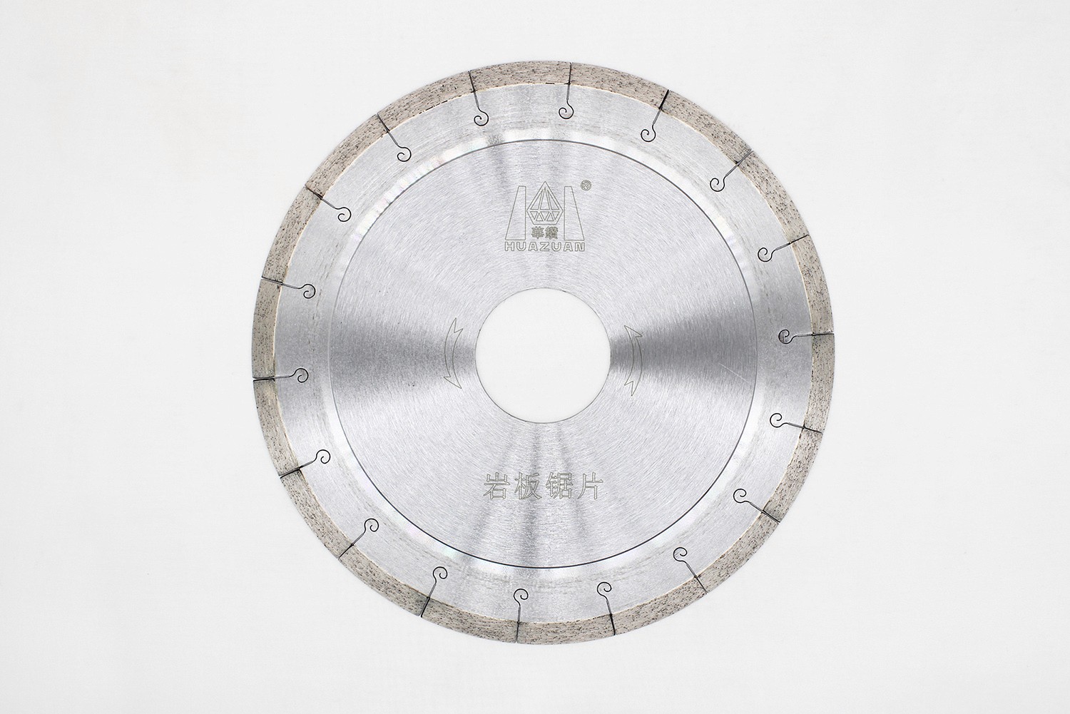 Full view of a Diamond Saw Blade For Dekton, showcasing its segmented teeth designed for precise cutting.