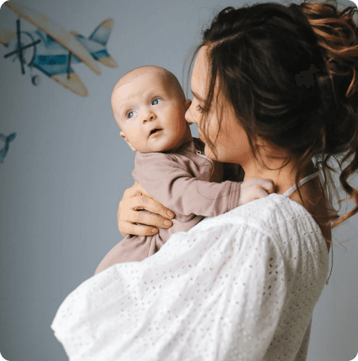 mother and child enjoy financial peace of mind