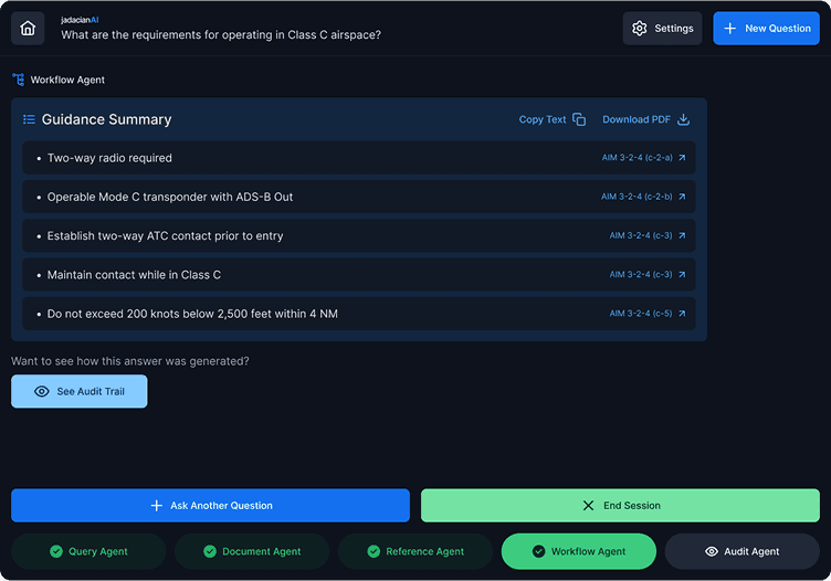 jadacianAI prototype screenshot