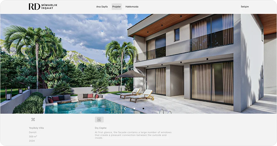 Website mockup project details