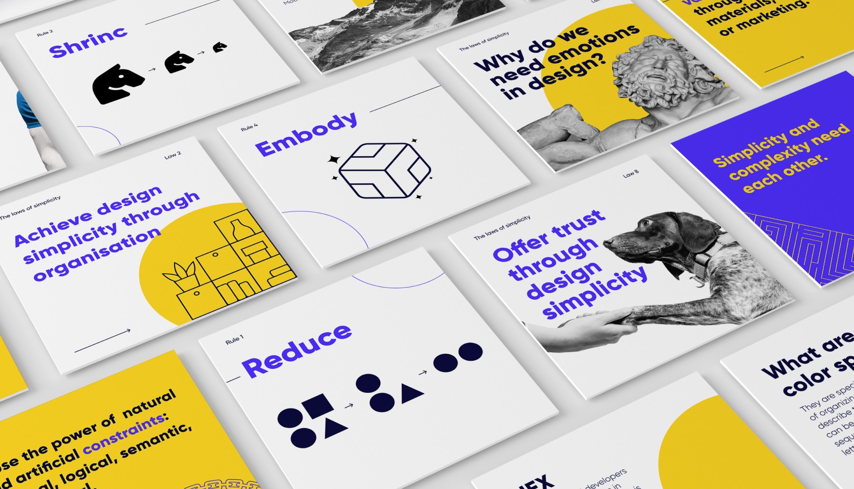 Educational Instagram carrousels for a design studio