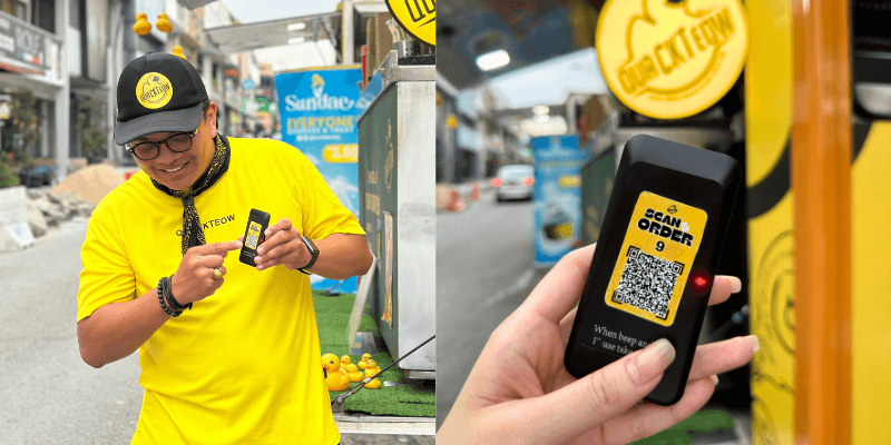 Yob, pemilik Quackteow, menggunakan sistem QR Order & Pay dari StoreHub.