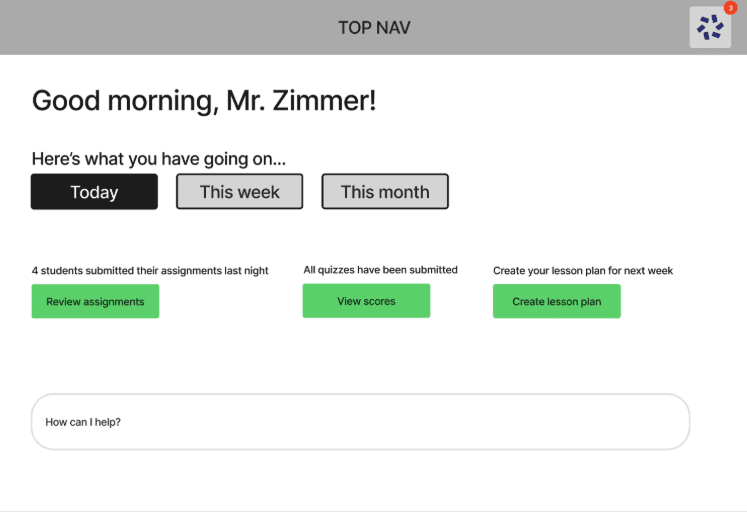 A paper sketch of the new design that has gradebook category on the left and on the right is a section with assignment details and an option to add another assignment detail block