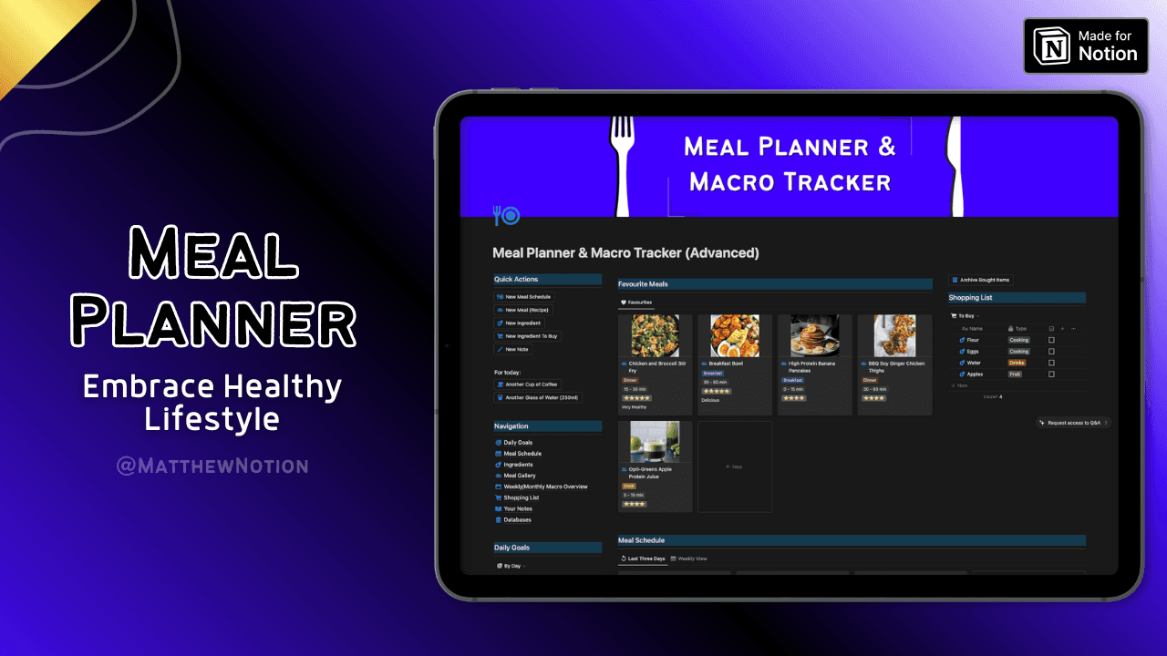 10 Best Notion Meal Planner Templates