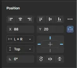 active constraints section in Figma