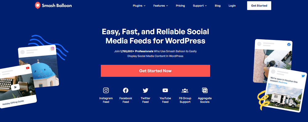 smash balloon home page