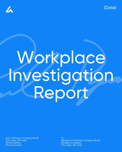 Workplace Investigation Report