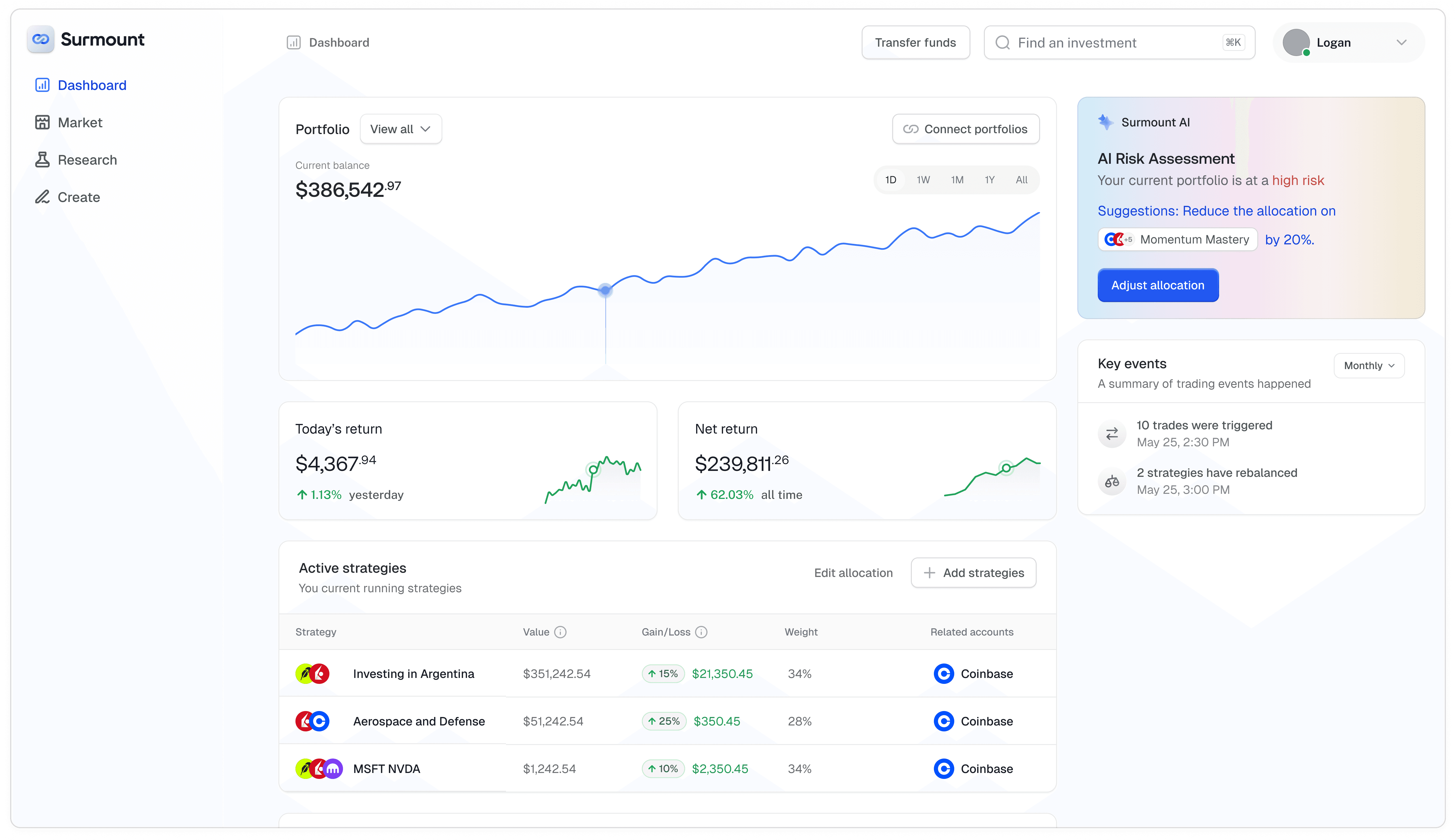 Drag and drop functionality