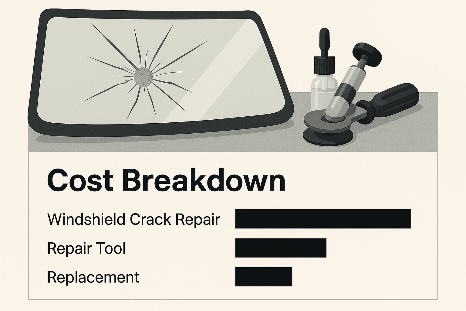 Infographic about mobile windshield replacement cost
