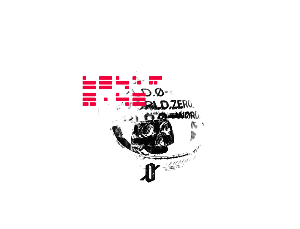 World Zero skull with code