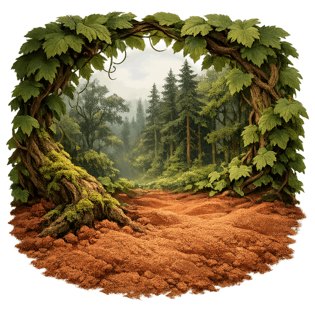 Detailed graphic of the Laurelwood District wine region.