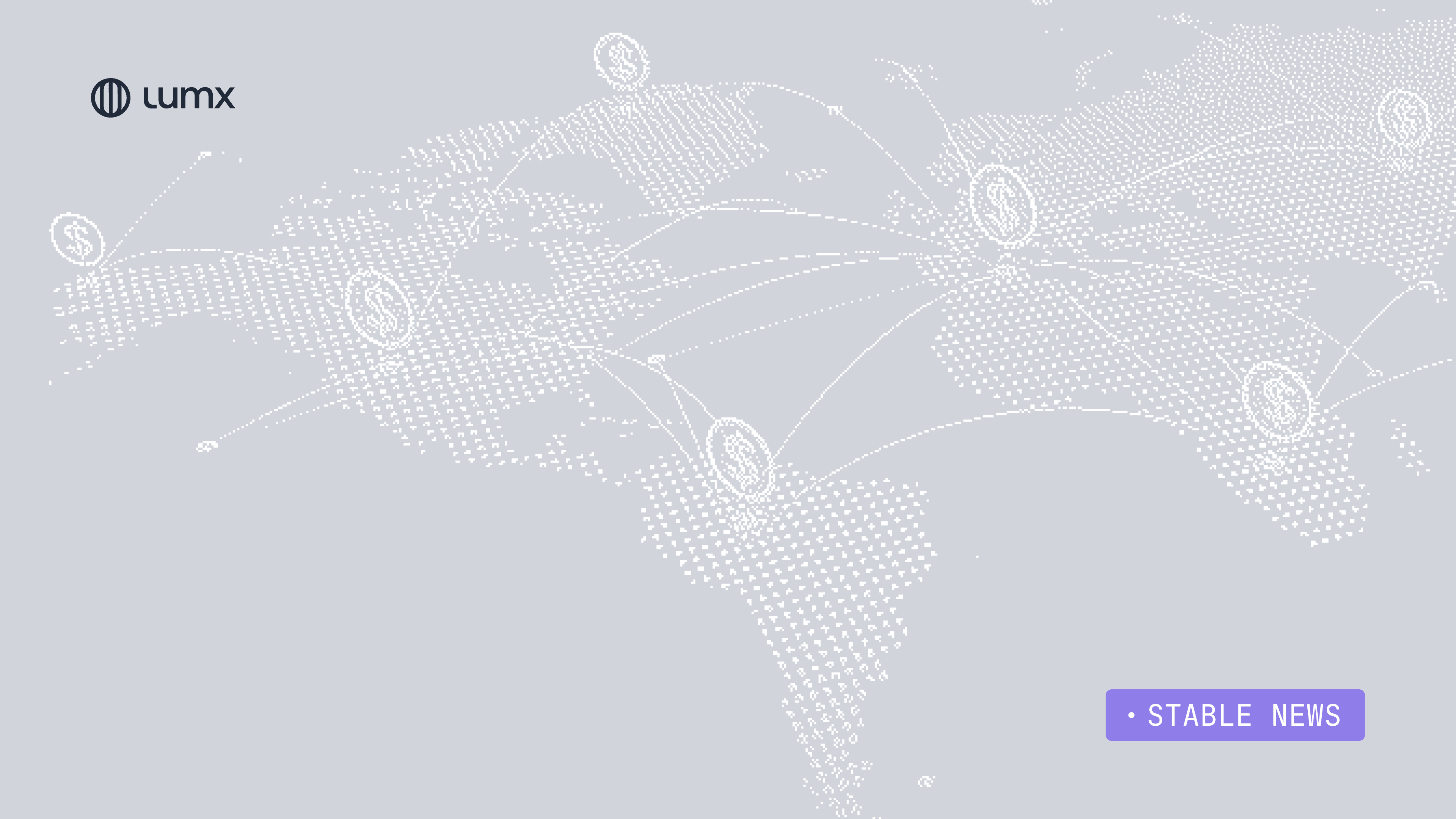 Representation of world map with coins and lines