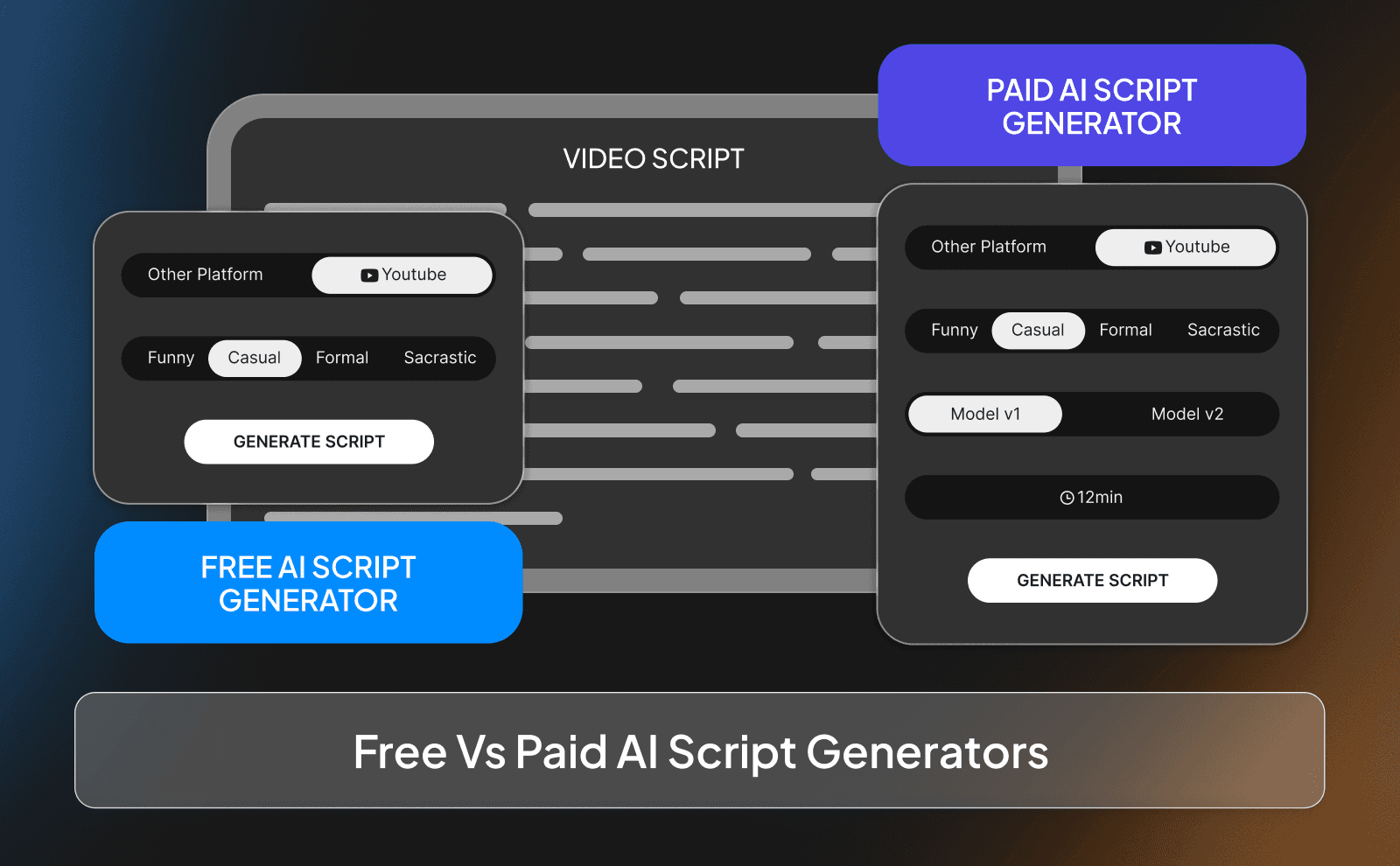 Free vs Paid AI script generators