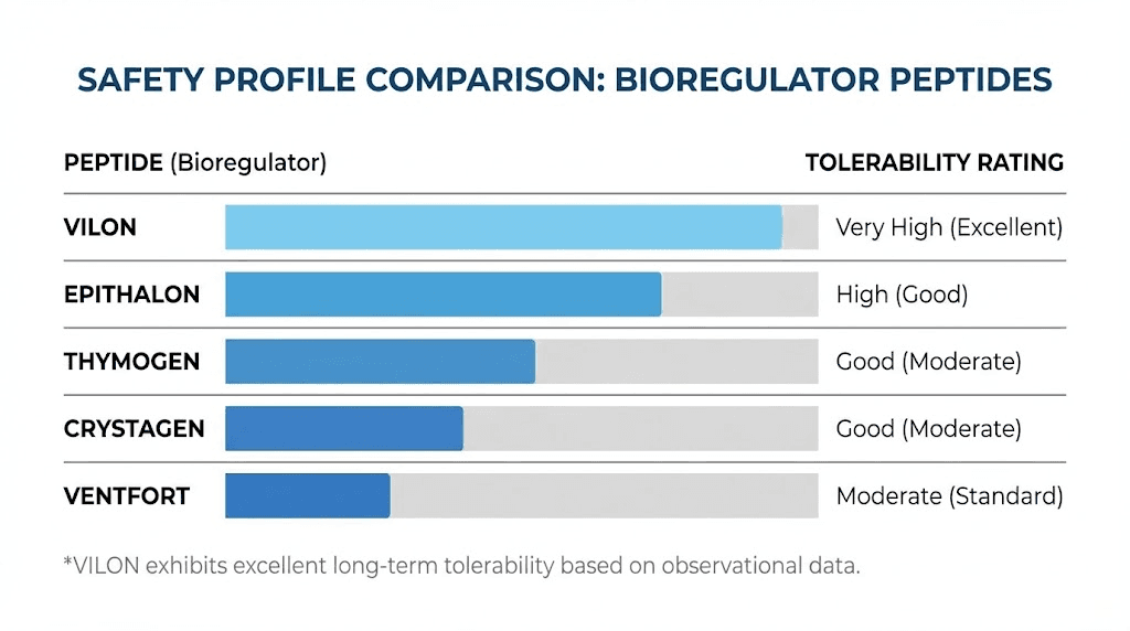 Vilon peptide safety profile and tolerability comparison