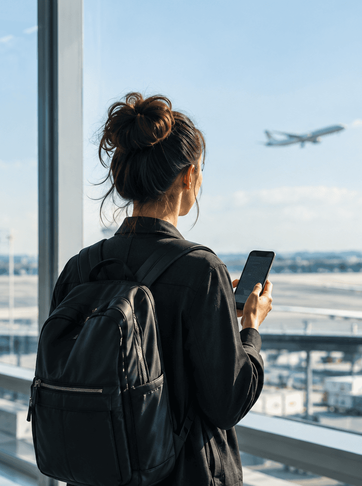 Traveler at airport