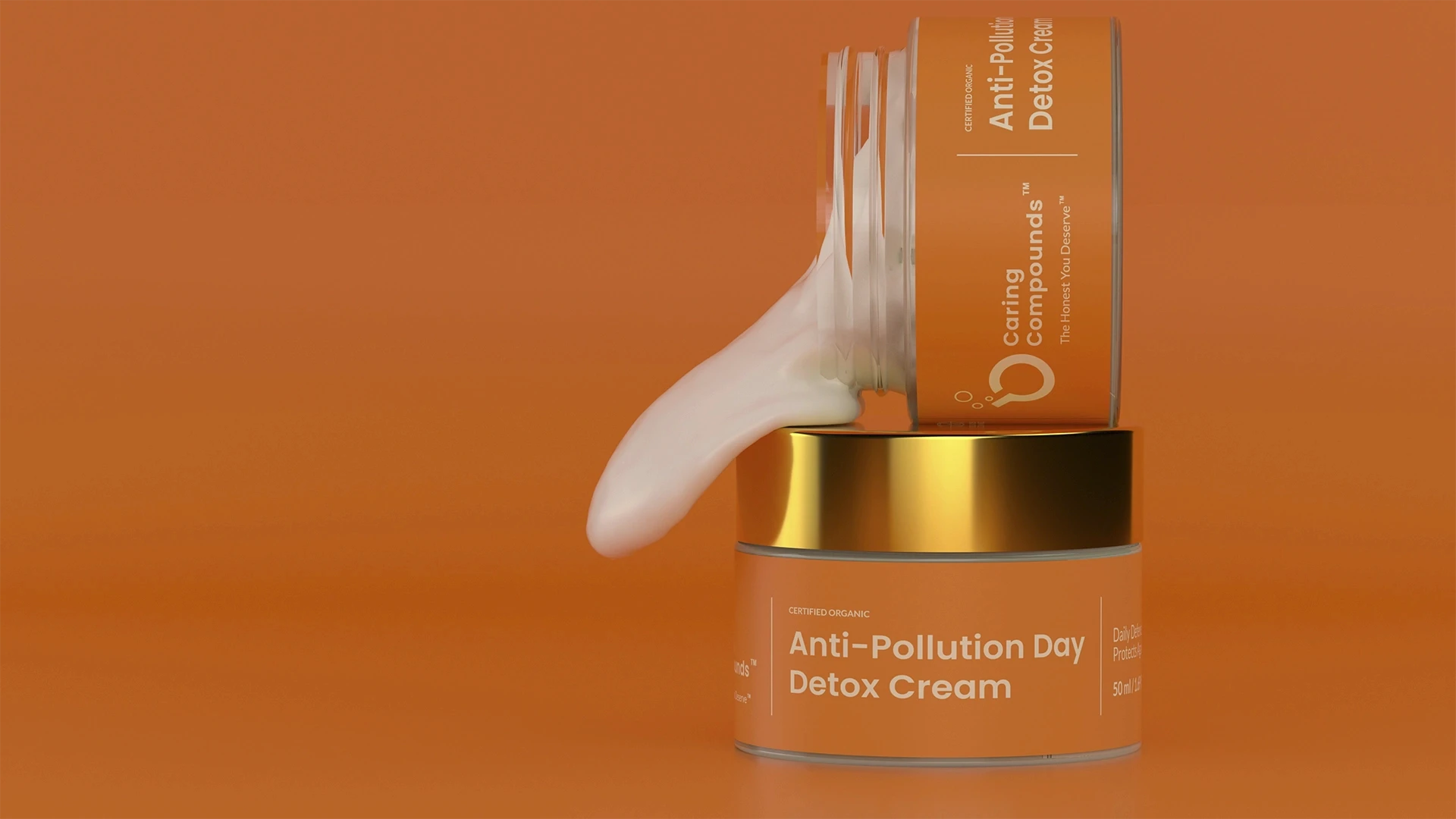 Caring compounds product liquid dynamics visualization