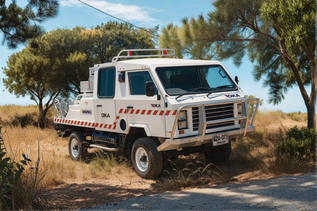 OKA SES truck, wide
