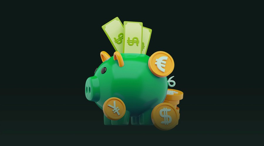 Spending chart card showing a line graph with a highlighted data point from June 2028