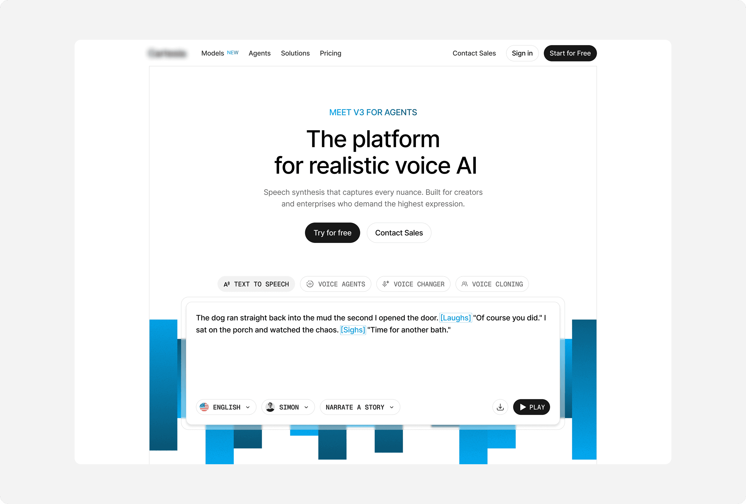 Hero Section Example Voice AI