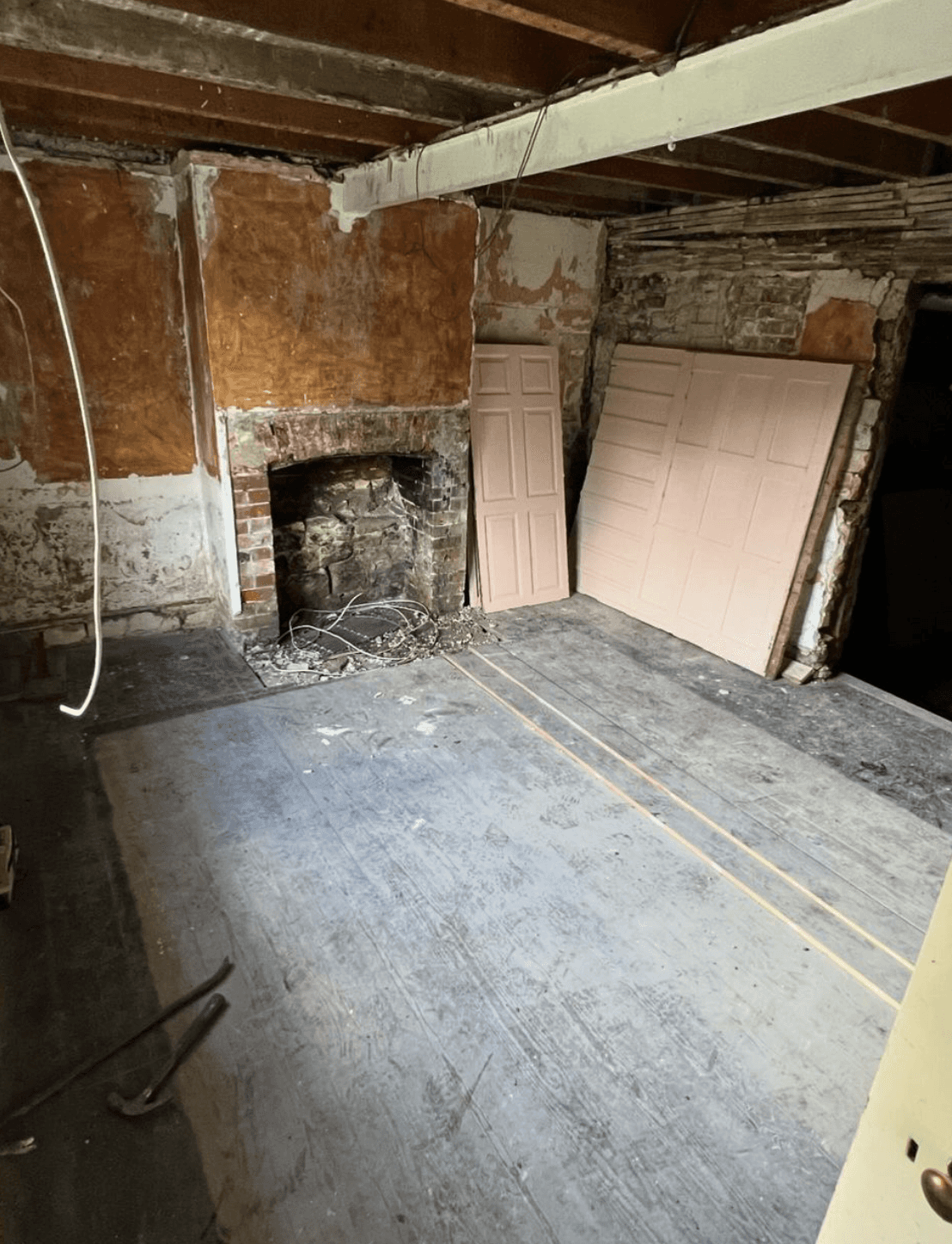 An old fireplace in a listed house